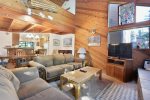 Mammoth Lakes Condo Rental Snowflower 82 - Living Room towards the Dining Room
